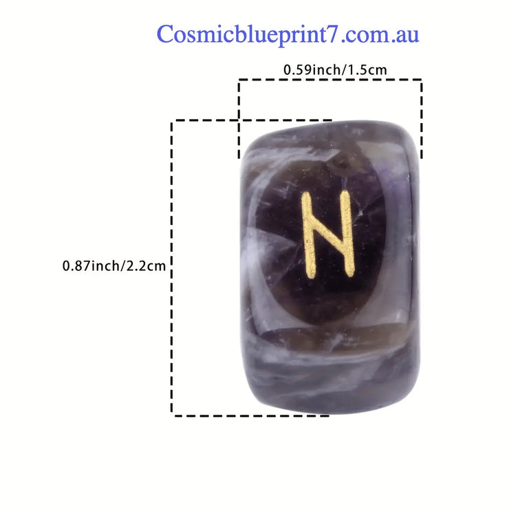 Stone rune crystals 25 pcs for divination