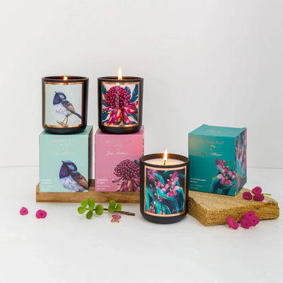 50+hrs Australian artist soy candle - Kakadu plum Aroma Pot
