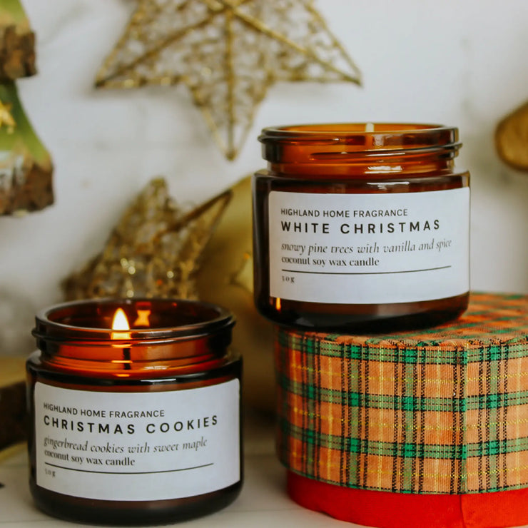 Highland Home Fragrance - Christmas Cookies | Gingerbread & Maple | 50g Mini Candle Highland Home Fragrance