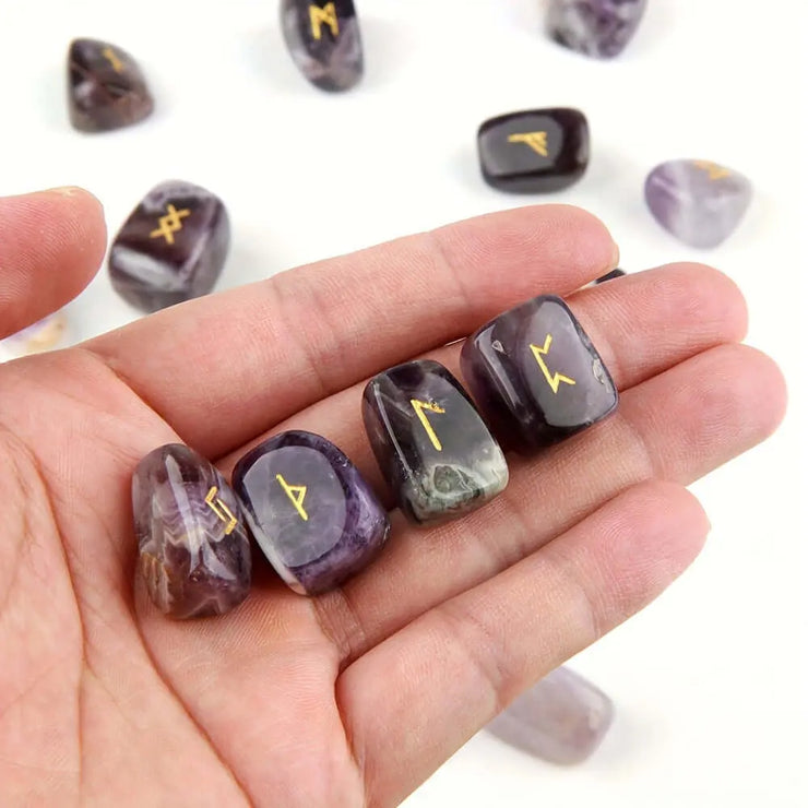 Handmade crystal rune stones 25 pack