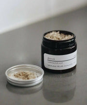 Herbal exfoliating scrub with organic ingredients