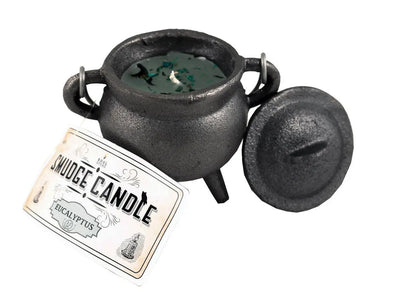 Smudge Candle - Cast Iron Cauldron Eucalyptus 10cm WONDER IMPORTS AUSTRALIA