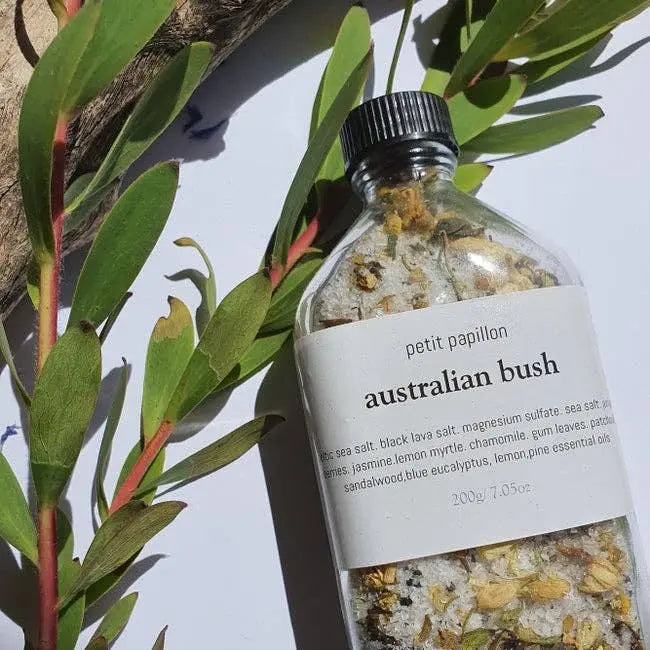 Australian Bush Bath Salts: 125g soft pouch Petit Papillon