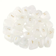 Natural stone runes set of 25 pieces