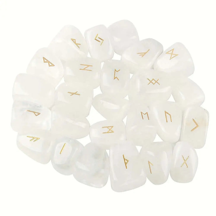 Natural stone runes set of 25 pieces