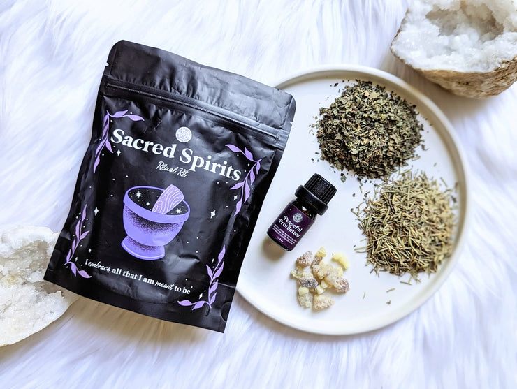 Sacred Spirits Spell Kit - Ritual, DIY, Witch, Herbs, Oil Goddess Provisions