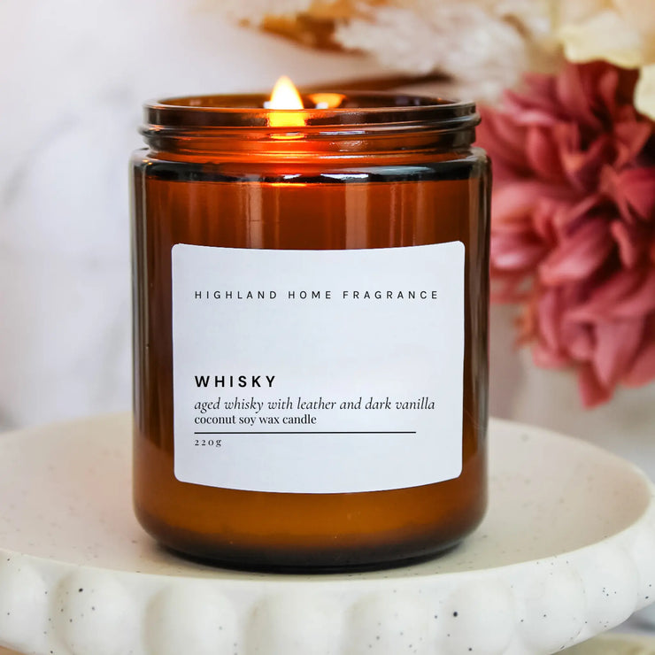 Whisky | Whisky & Leather - 220g CocoSoy Candle Highland Home Fragrance