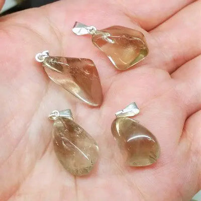 Libyan Desert Glass Pendant comes with rubber necklace black CosmicBlueprint7