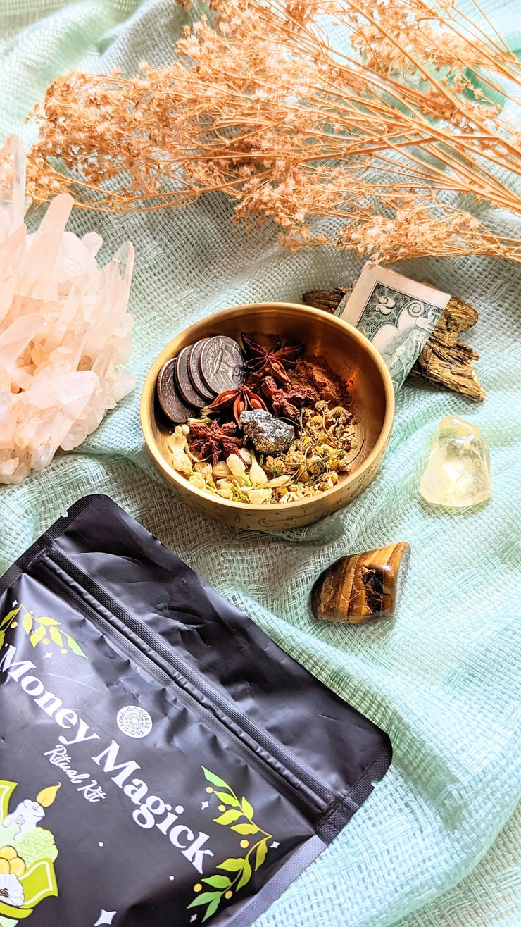 Money Magick Ritual Kit - Abundance, Prosperity, Manifest Goddess Provisions